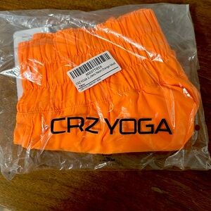 CRZ YOGA Neon Orange Running Shorts